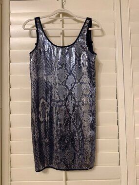 Foreign Exchange Snakeskin inspired sequin dress, Small